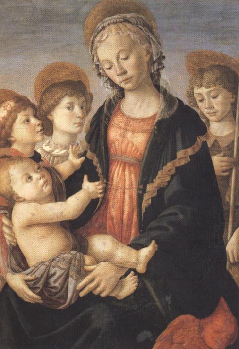 Sandro Botticelli Madonna and Child with St John and two Saints (mk36) china oil painting image
